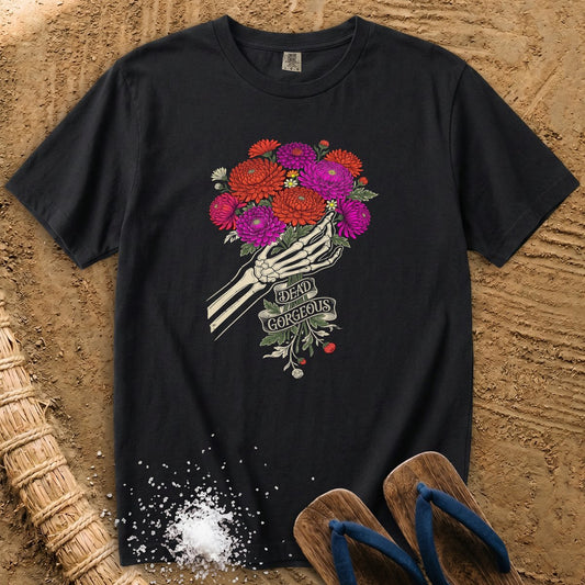 Dead Gorgeous Skeleton Floral Bouquet T-Shirt