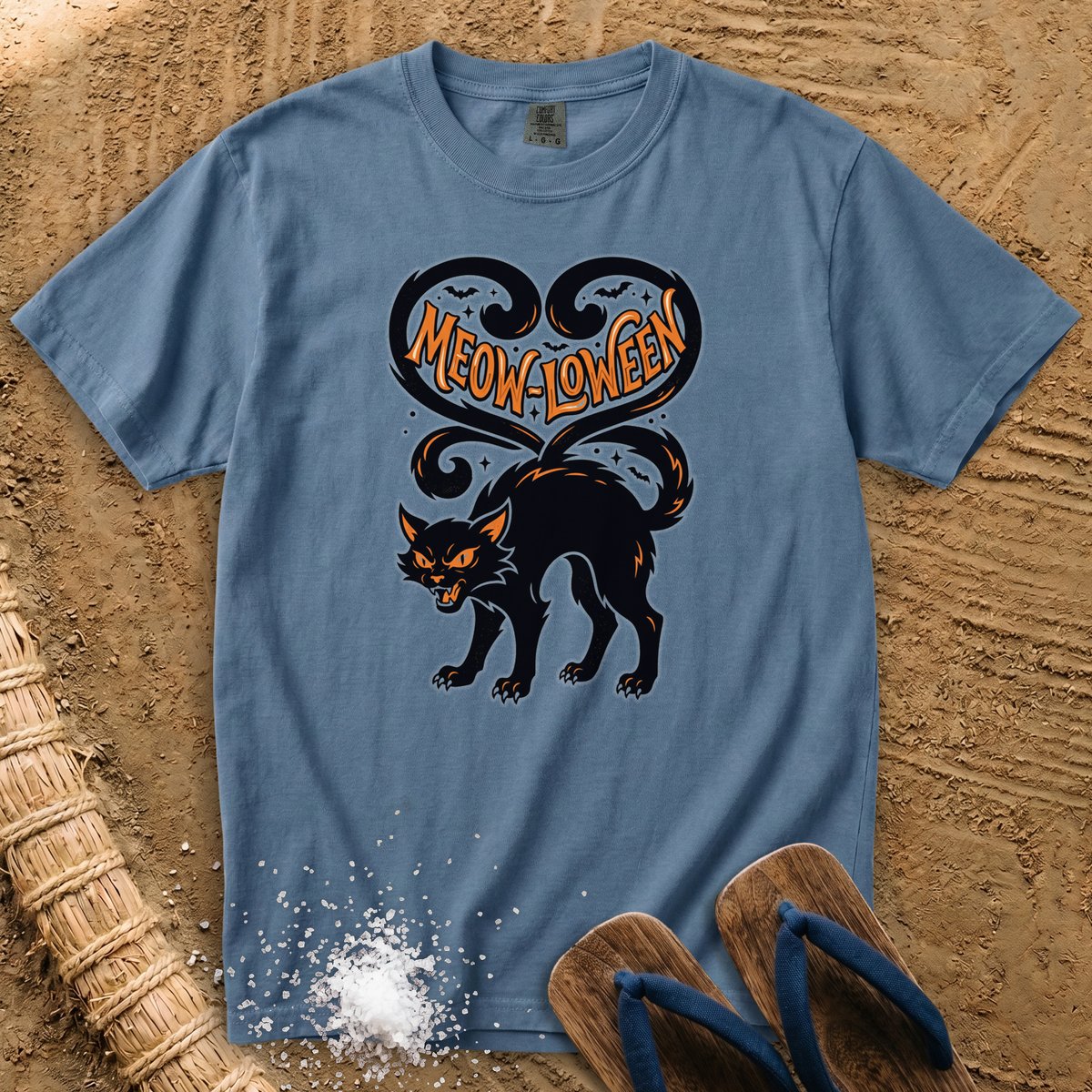 Meow-loween Vintage Black Cat T-Shirt