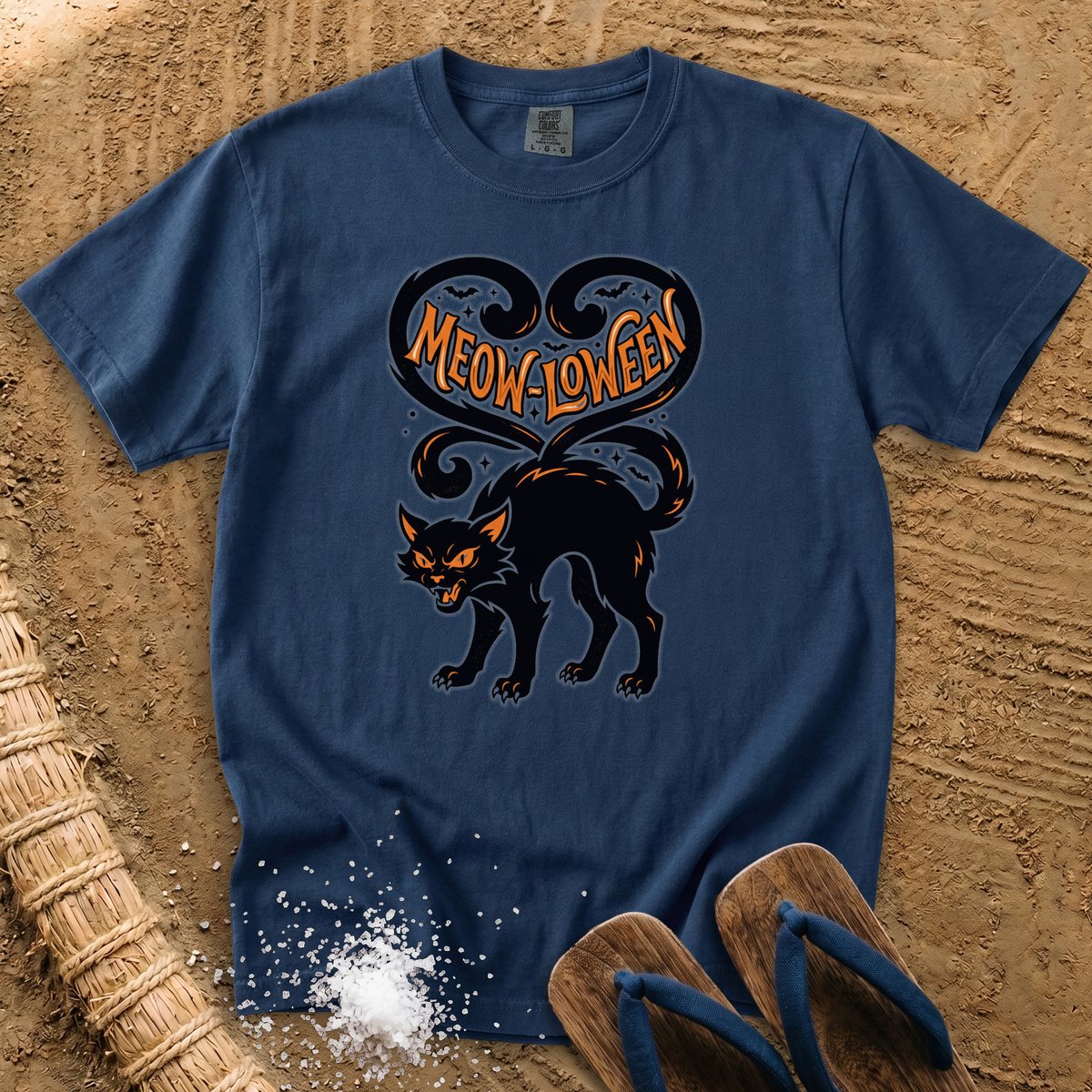 Meow-loween Vintage Black Cat T-Shirt