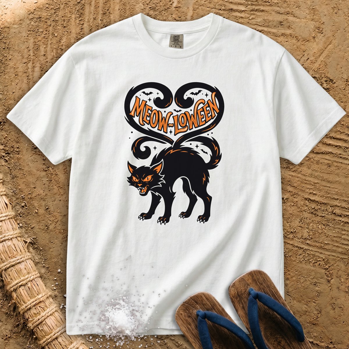 Meow-loween Vintage Black Cat T-Shirt