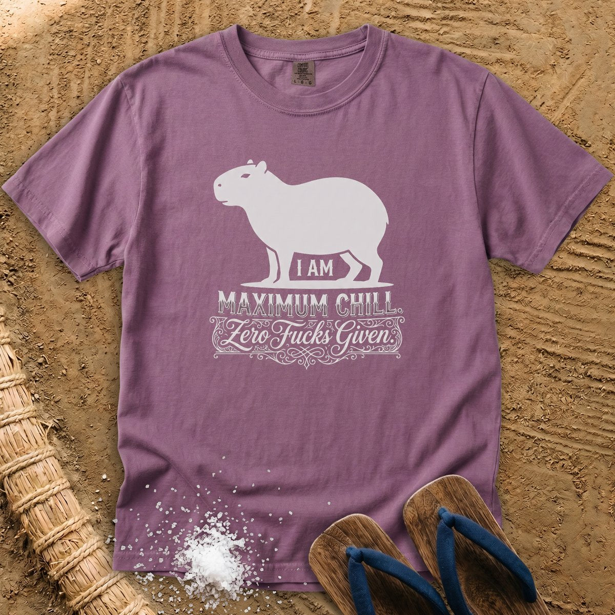 Maximum Chill Capybara — Zero Given T-Shirt