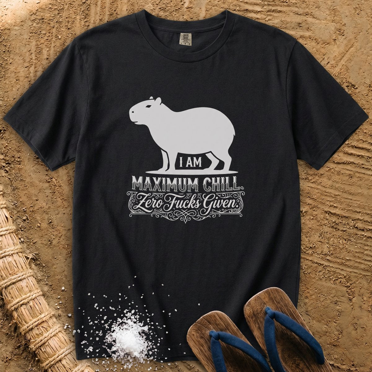 Maximum Chill Capybara — Zero Given T-Shirt
