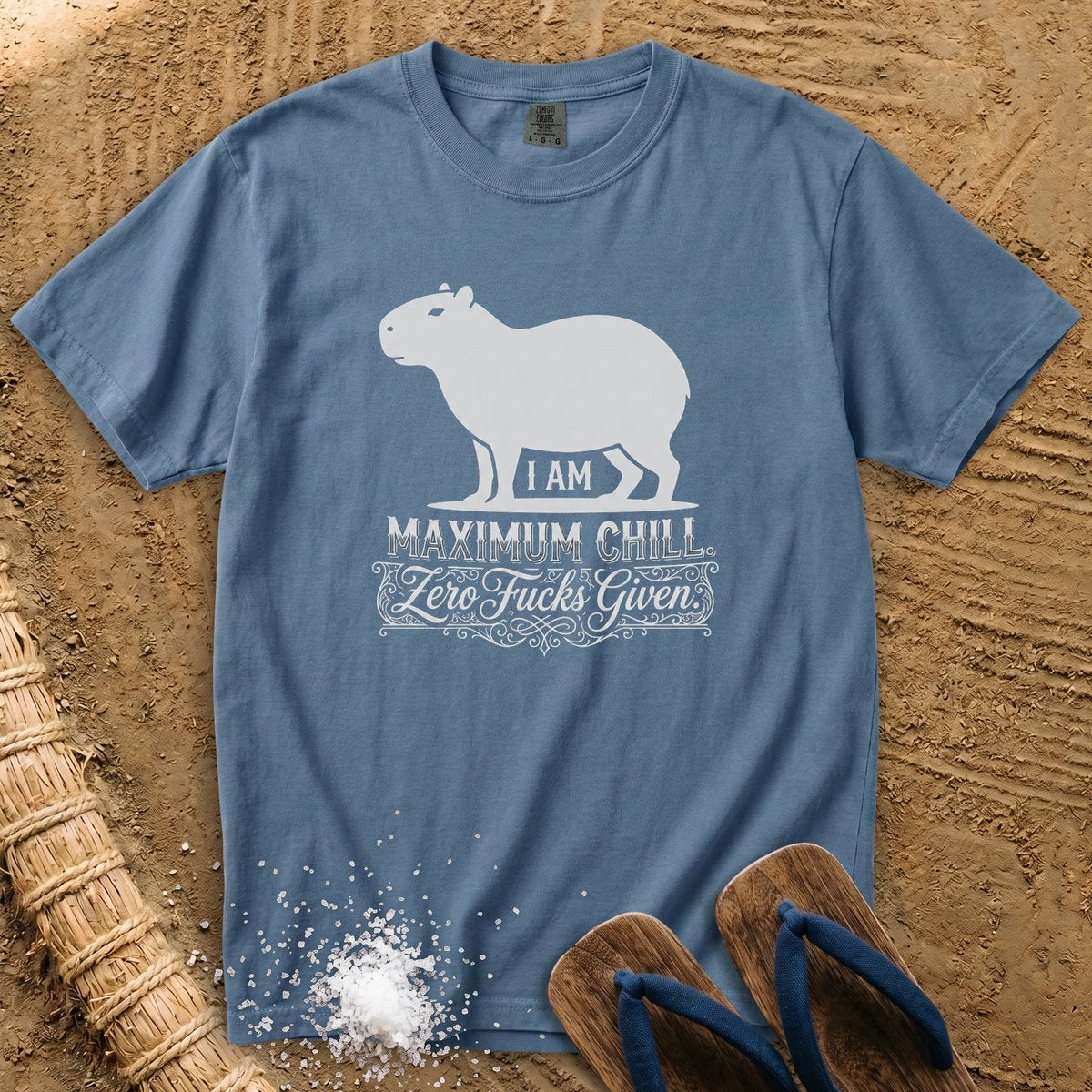 Maximum Chill Capybara — Zero Given T-Shirt