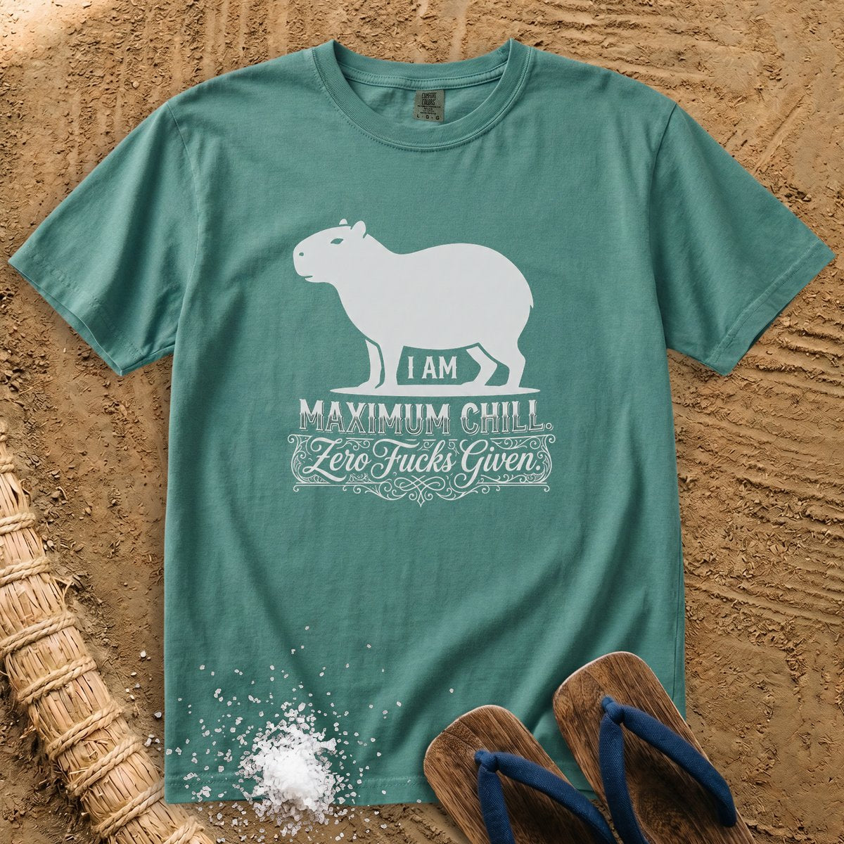 Maximum Chill Capybara — Zero Given T-Shirt
