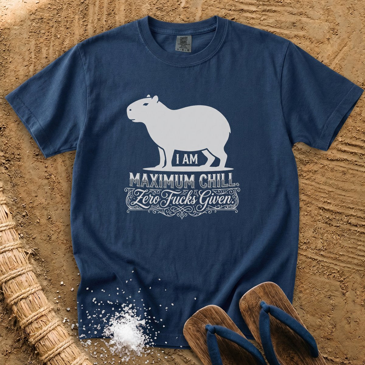 Maximum Chill Capybara — Zero Given T-Shirt