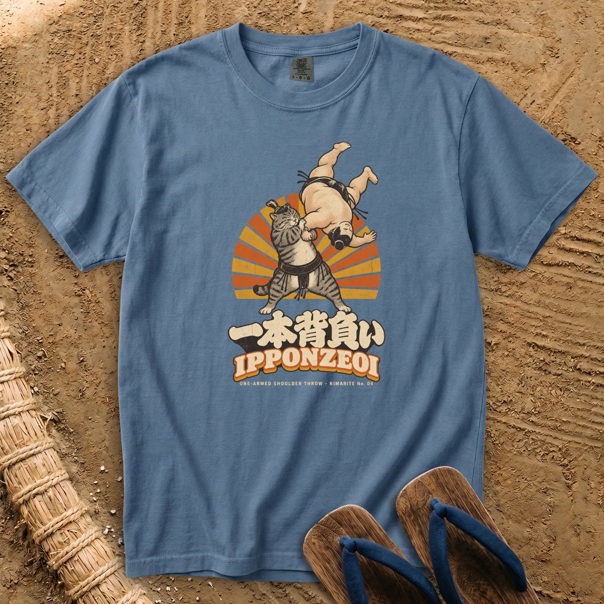 Ipponzeoi Cat Sumo Throw T-Shirt