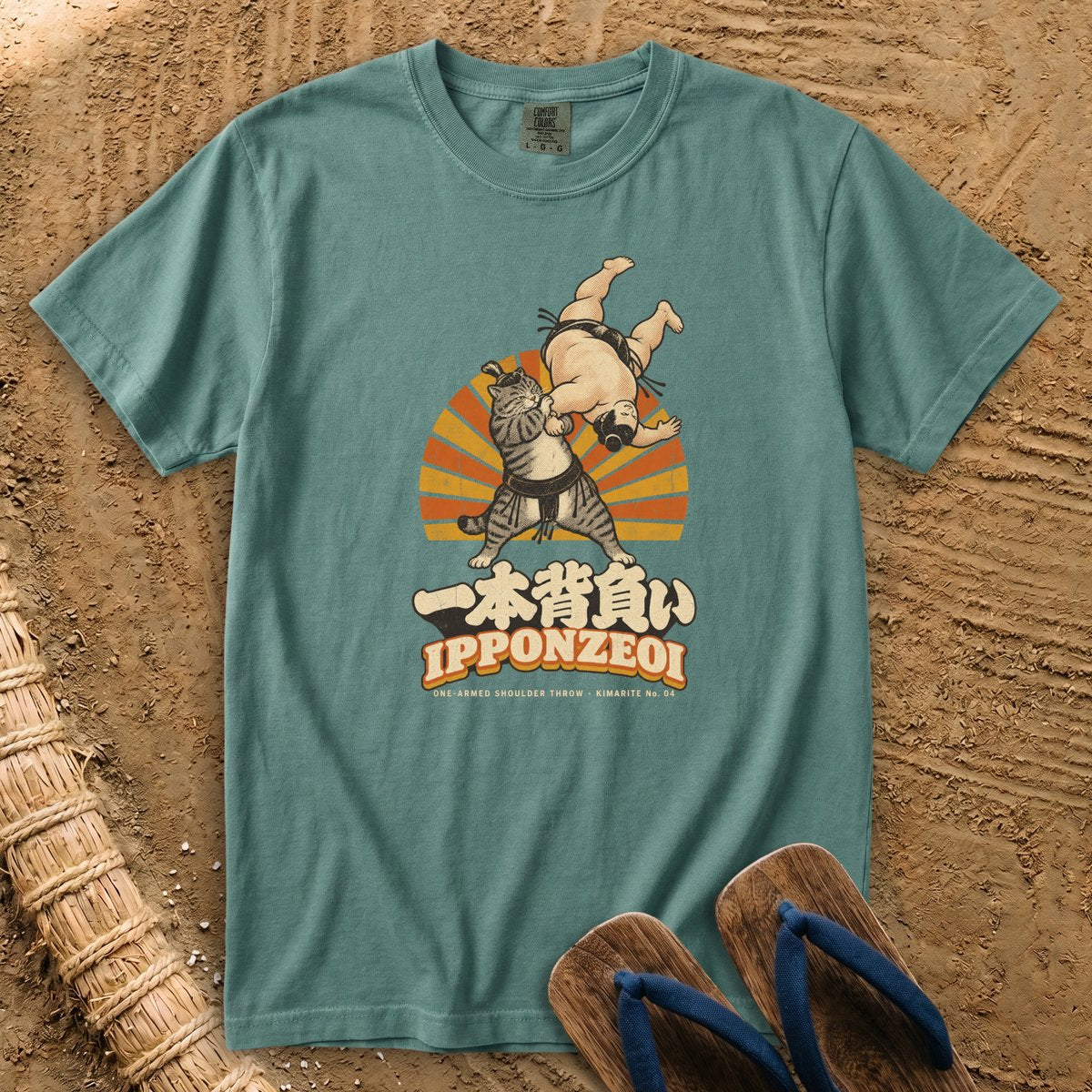 Ipponzeoi Cat Sumo Throw T-Shirt
