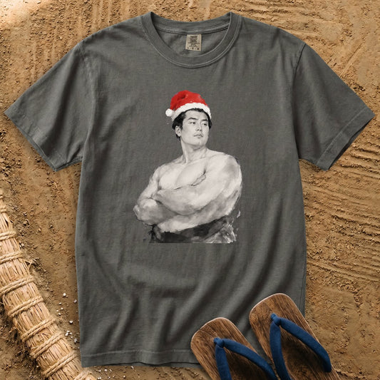 Sumo Santa in Ink and Snow T-Shirt