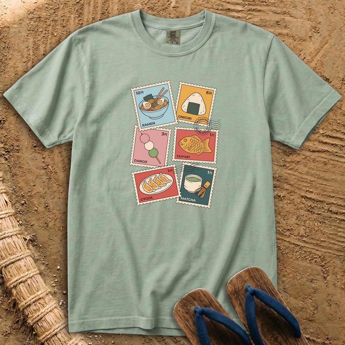 Itadakimasu Postage Stamp Collection T-Shirt