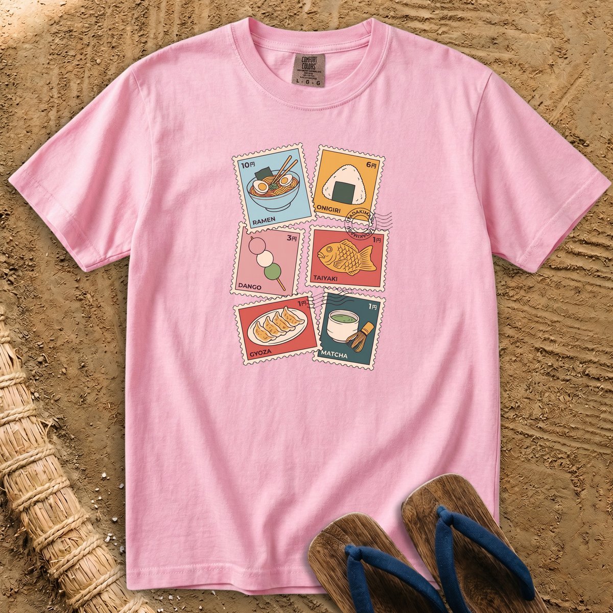 Itadakimasu Postage Stamp Collection T-Shirt