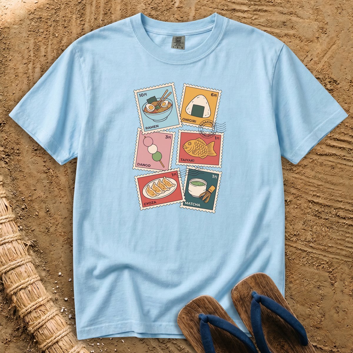 Itadakimasu Postage Stamp Collection T-Shirt