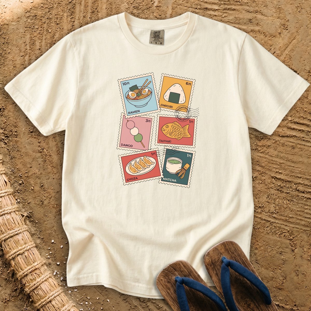 Itadakimasu Postage Stamp Collection T-Shirt