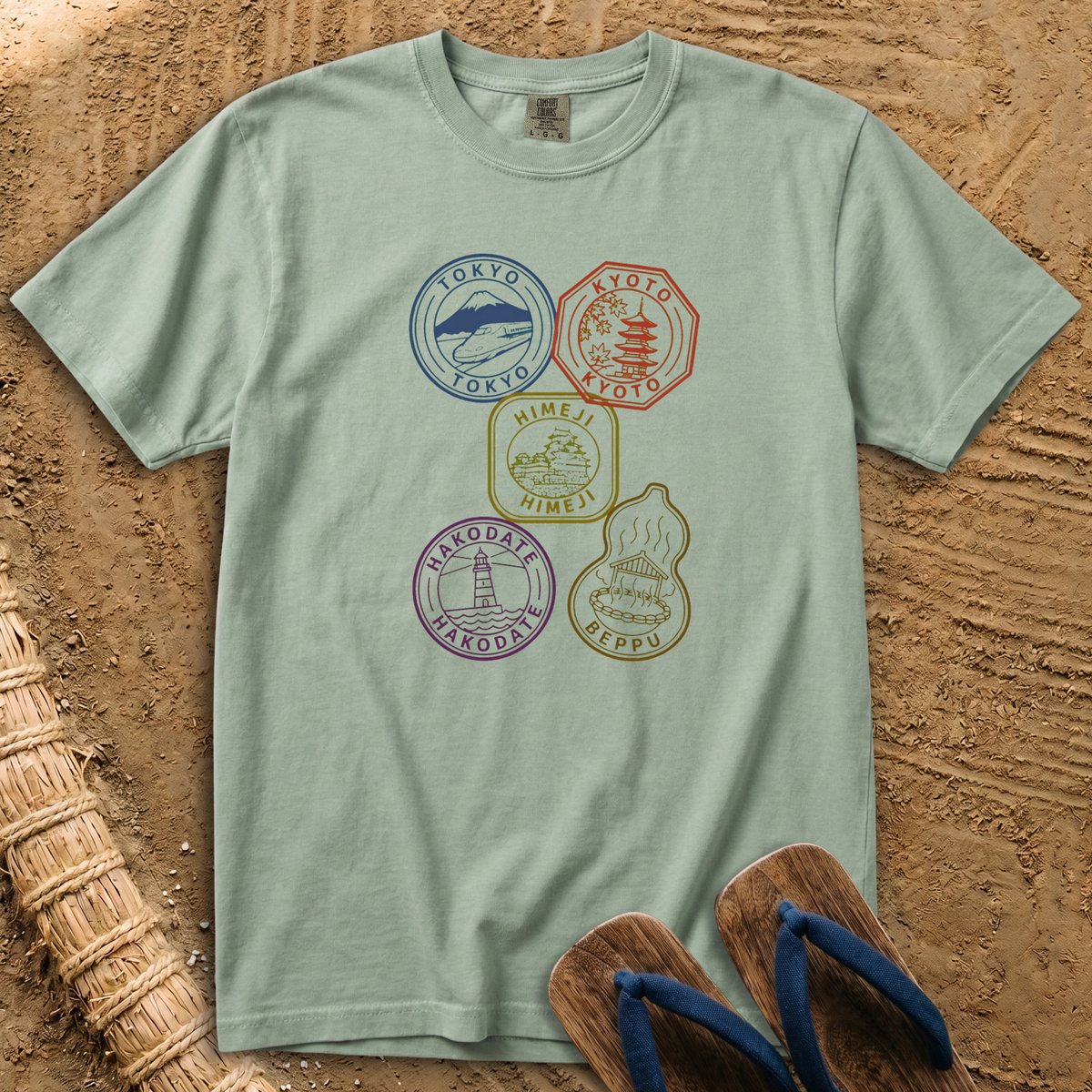 Five Stamps, One Japan Journey T-Shirt