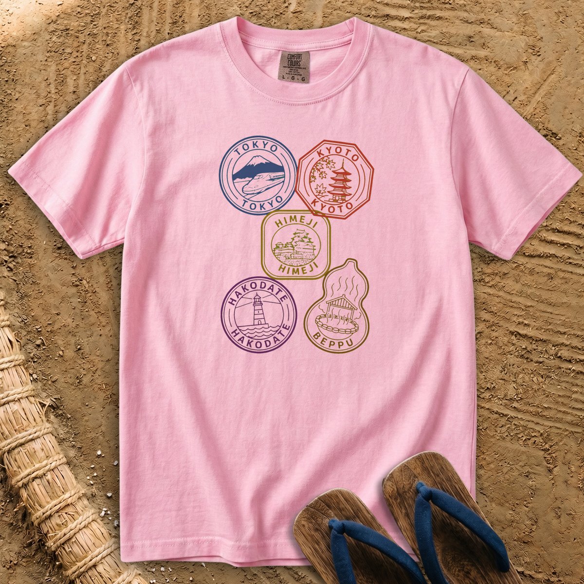 Five Stamps, One Japan Journey T-Shirt