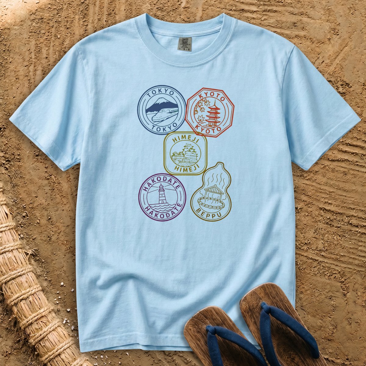 Five Stamps, One Japan Journey T-Shirt