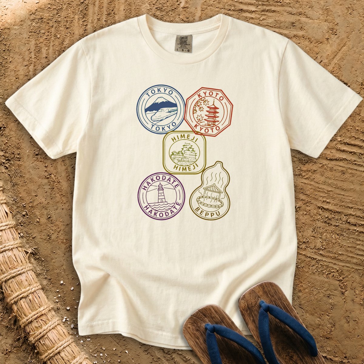 Five Stamps, One Japan Journey T-Shirt