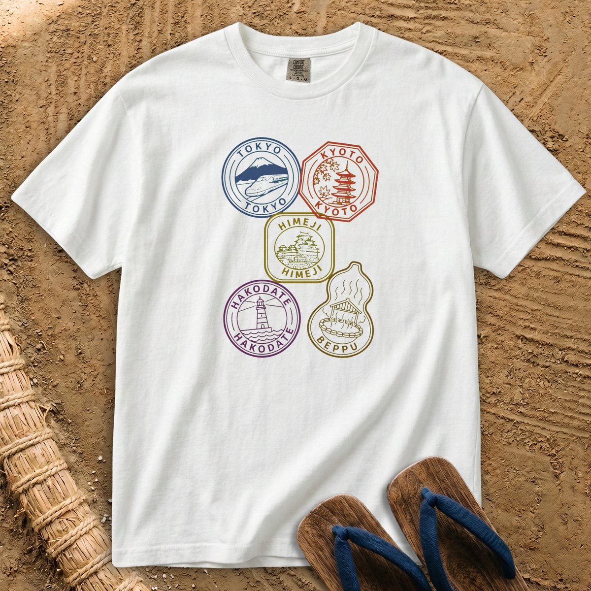 Five Stamps, One Japan Journey T-Shirt