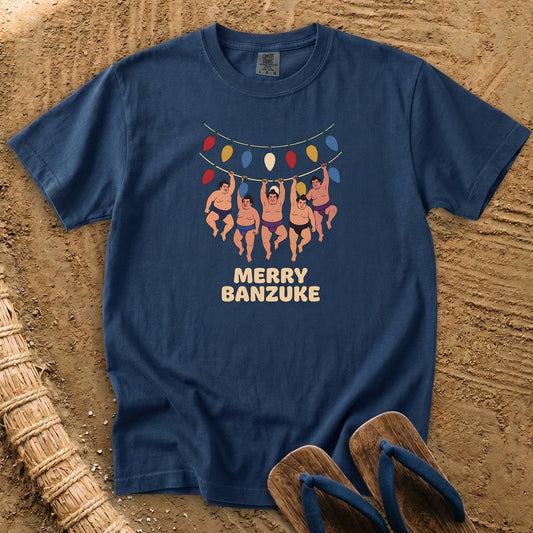 Merry Banzuke: Sumo Holiday Lights T-Shirt